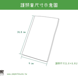 【紙布家】護照套（格紋紅） 第3張的照片