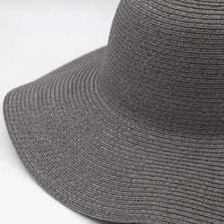 【紙布家】歐式波浪帽（灰色）紙線編織 第2張的照片