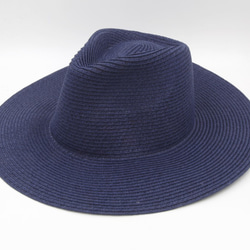 【紙布家】大帽簷紳士帽（深藍）紙線編織 第1張的照片