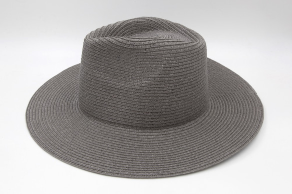 【紙布家】大帽簷紳士帽（灰色）紙線編織 第6張的照片
