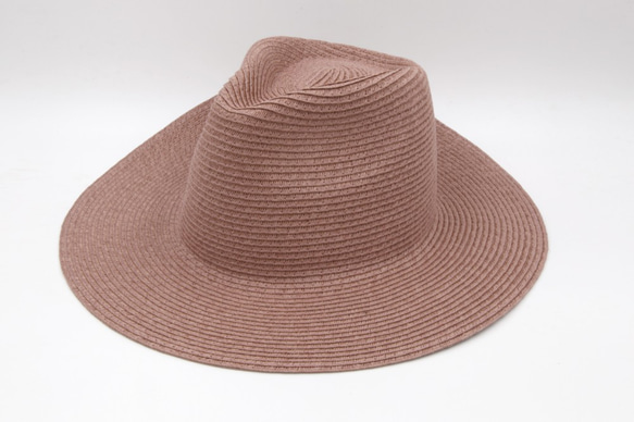 【紙布家】大帽簷紳士帽（葡萄紫）紙線編織 第4張的照片