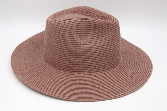 【紙布】大つば紳士帽子（グレーパープル）紙糸織り 6枚目の画像