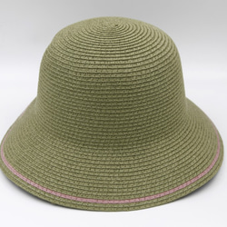 【ペーパーホーム】二色漁師帽子（ミリタリーグリーン）紙糸織り 1枚目の画像