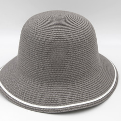 【紙布家】雙色漁夫帽（灰色）紙線編織 第1張的照片