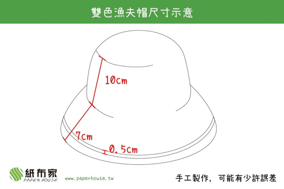 【紙布家】雙色漁夫帽（灰色）紙線編織 第3張的照片