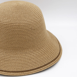 【ペーパーホーム】二色漁師帽子（茶）紙糸織り 2枚目の画像
