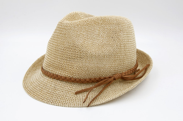 【紙布家】日式紳士帽網紋 米白色 第1張的照片