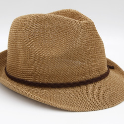 【紙布家】日式紳士帽網紋 咖啡色 第3張的照片