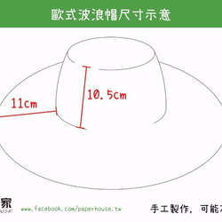 【紙布家】歐式古典花邊帽（咖啡色）紙線編織 第4張的照片