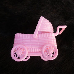 デコパーツ　ベビーパーツ　ベビーカー　ピンク　１個　 3枚目の画像