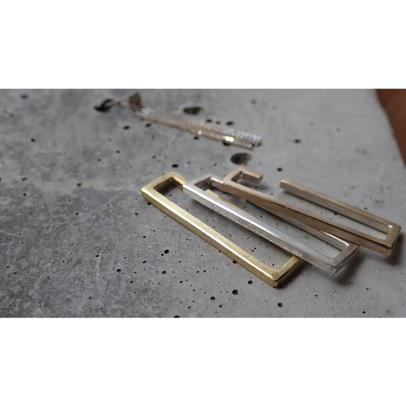 Brass Rectangle Earcuff 2枚目の画像