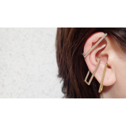 Brass Rectangle Earcuff 3枚目の画像