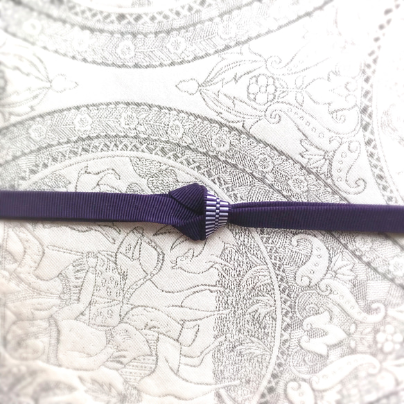真田紐の帯締め（四分紐/紫） 3枚目の画像