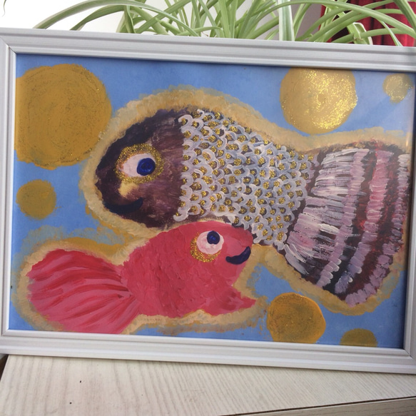 開運 金運 金 金魚 絵画 夏の風物詩！ 生きた芸術《江戸の金魚》 金運をもたらす魚《金魚
