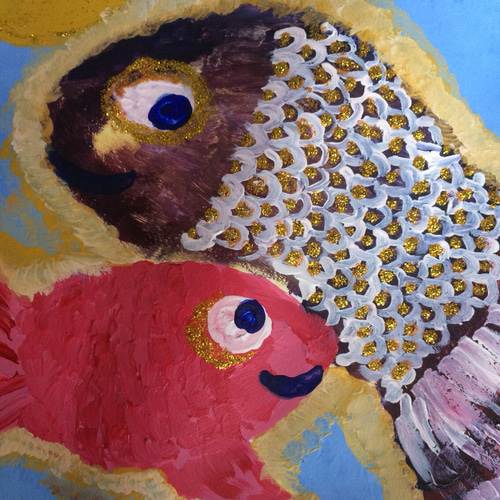 開運 金運 金 金魚 絵画 金の金魚.jpg：金運アップ風水を学んでお金持ちになろう。の画像