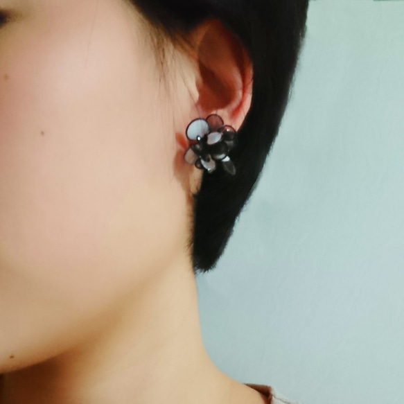 <花>造型手工設計樹脂耳環/earring/accessories 第2張的照片