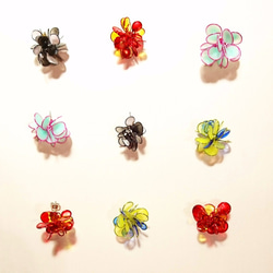 <花>造型手工設計樹脂耳環/earring/accessories 第3張的照片
