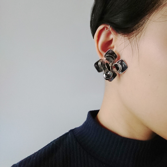 <貓眼系列-宇宙款>造型手工設計樹脂耳環/耳釘款/earring/accessories 第6張的照片