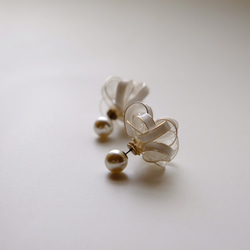 <雪>造型手工設計樹脂耳環/耳釘款/earring/accessories 第7張的照片