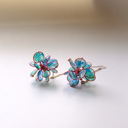 < 掰掰美麗>  造型手工設計樹脂耳環/垂吊款/earring/accessories 第2張的照片