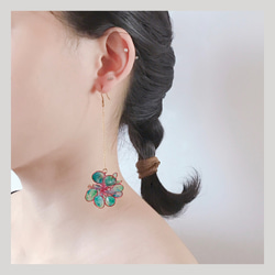 < 掰掰美麗>  造型手工設計樹脂耳環/垂吊款/earring/accessories 第8張的照片