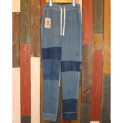 JAVARA "PATCHWORK INDIGO DYE SWEAT PANTS"02 1枚目の画像