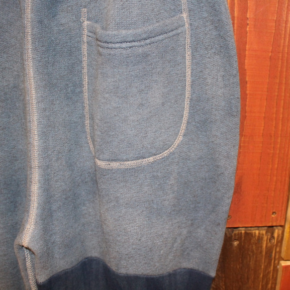 JAVARA "PATCHWORK INDIGO DYE SWEAT PANTS"02 5枚目の画像