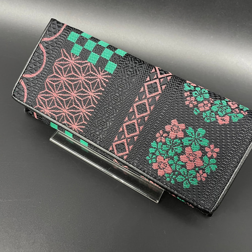 【新品木箱入り】本番筑前 高級博多織 3つ折り 正絹 財布 本場筑前博多織札入れ20 八寸なごや帯生地 おしゃれ 貴重 二つ折り