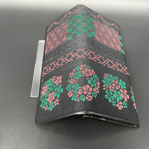 【新品木箱入り】本番筑前 高級博多織 3つ折り 正絹 財布 本場筑前博多織札入れ20 八寸なごや帯生地 おしゃれ 貴重 二つ折り