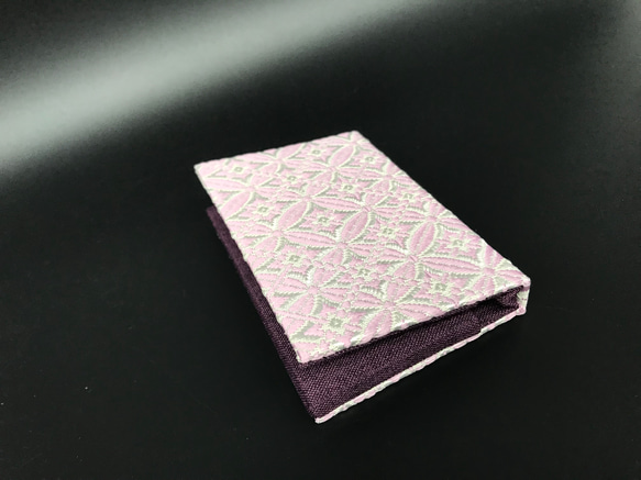 博多織七宝柄オリジナルBOX型名刺入れ ピンク 七宝柄 人気商品 4枚目の画像