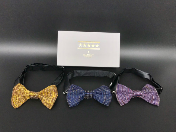 博多織オリジナル蝶ネクタイ ツイード男帯2 フォーマル/カジュアル 結婚式　パーティー bowtie 3枚目の画像