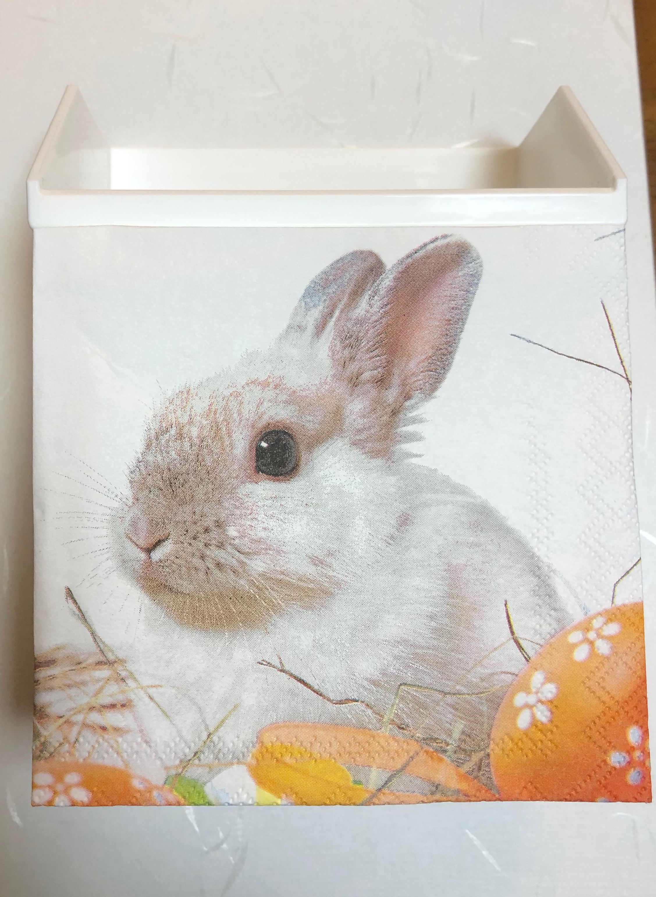 癒しのうさぎちゃん スイングゴミ箱 失敗しない ハンドメイド デコパージュ