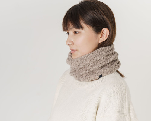 ぬこ NECKABLE ウールスヌード バイオレット (パーカースヌード