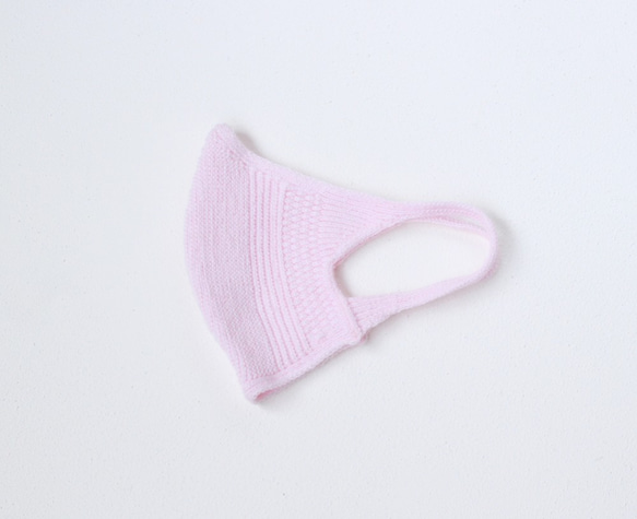 『予約販売』≪夏マスク≫ 繰り返し洗って使える無縫製の吸水速乾・立体フィット＆形状記憶ニットマスク　ピンク 5枚目の画像