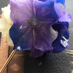 紫陽花の飴細工のかんざし (送料無料) 5枚目の画像