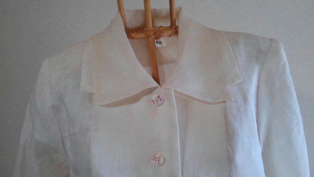 【着物リメイク】麻の春からオーバーブラウス