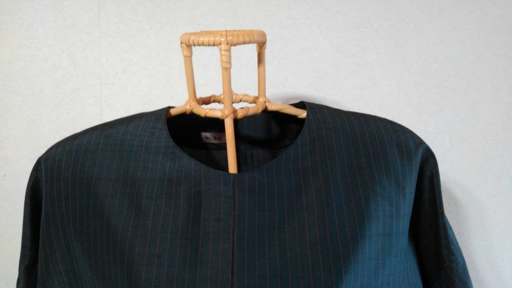 着物リメイク　ラグラン袖ワンピース