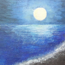 月と海(原画)(送料無料) 2枚目の画像