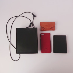 スモールサイズ　レザーショルダーバッグ｜ブラック 7枚目の画像