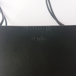 スモールサイズ　レザーショルダーバッグ｜ブラック 9枚目の画像