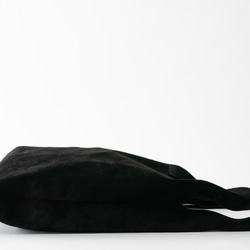 スエードレザーエコバッグ｜ブラック 4枚目の画像