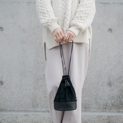 2wayのレザー巾着【Switch】｜2toneカラー 1枚目の画像