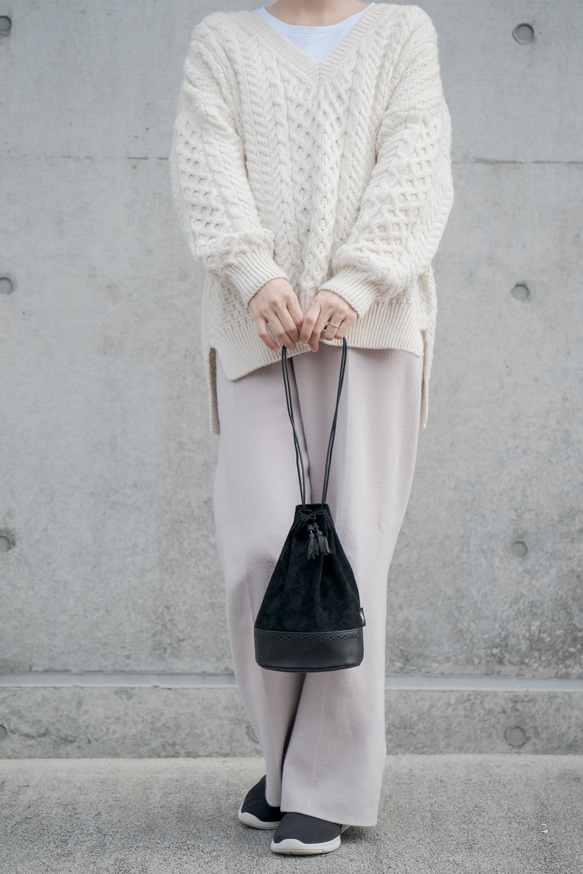 2wayのレザー巾着【Switch】｜2toneカラー 1枚目の画像