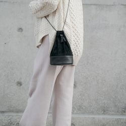 2wayのレザー巾着【Switch】｜2toneカラー 2枚目の画像