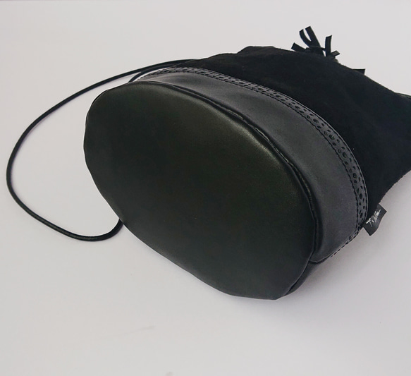 2wayのレザー巾着【Switch】｜2toneカラー 8枚目の画像