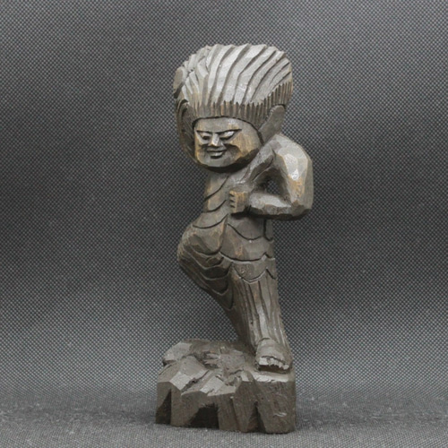 蔵王権現（16cm クス材 着色 zg0826）仏像 円空仏 摸刻 木彫 彫刻 円空