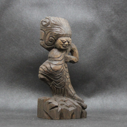 藏王權現（16厘米 楠材 著色 zg1906）佛像 圓空佛 木雕 第2張的照片