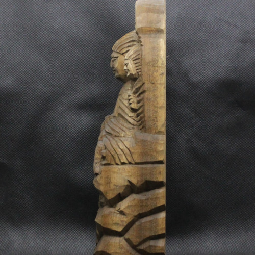 仏像 円空仏 木彫 両面宿儺（30cm 着色 ）【受注制作 納期40日】
