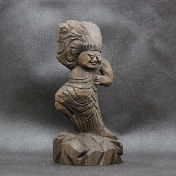 蔵王権現（16cm クス材 着色 zg1907）仏像 円空仏 木彫 彫刻 円空工房