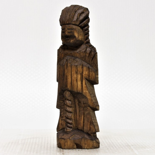 受注製作：不動明王立像（高さ：25cm）仏像 円空仏 摸刻 木彫